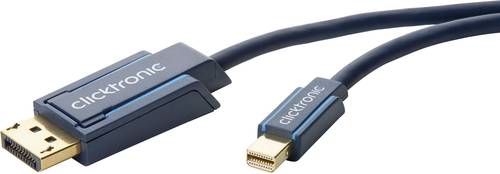 Clicktronic DisplayPort Anschlusskabel 5.00m vergoldete Steckkontakte Blau [1x DisplayPort Stecker -