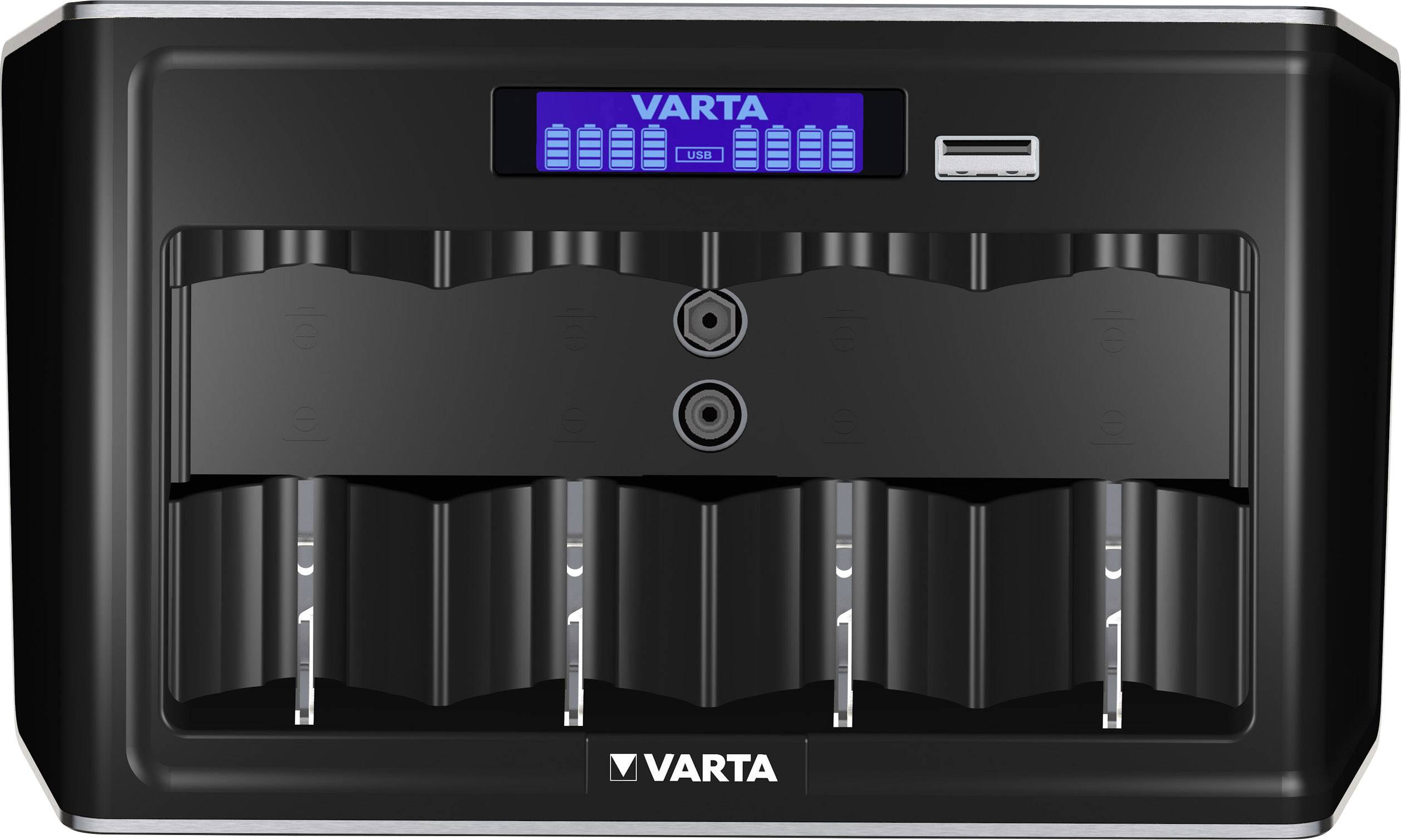 Varta LCD Universal Rundzellen-Ladegerät  NiMH Micro (AAA), Mignon (AA), Baby (C), Mono (D), 9 V Block