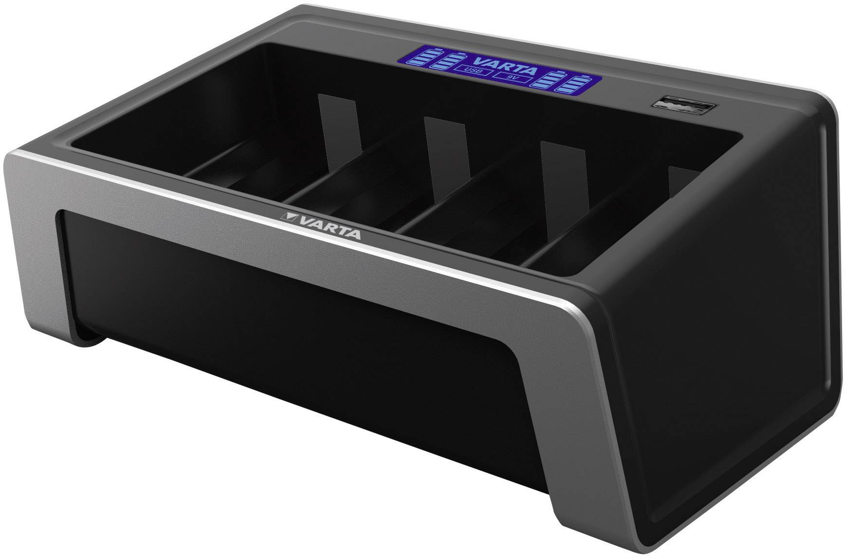 Varta LCD Universal Rundzellen-Ladegerät  NiMH Micro (AAA), Mignon (AA), Baby (C), Mono (D), 9 V Block