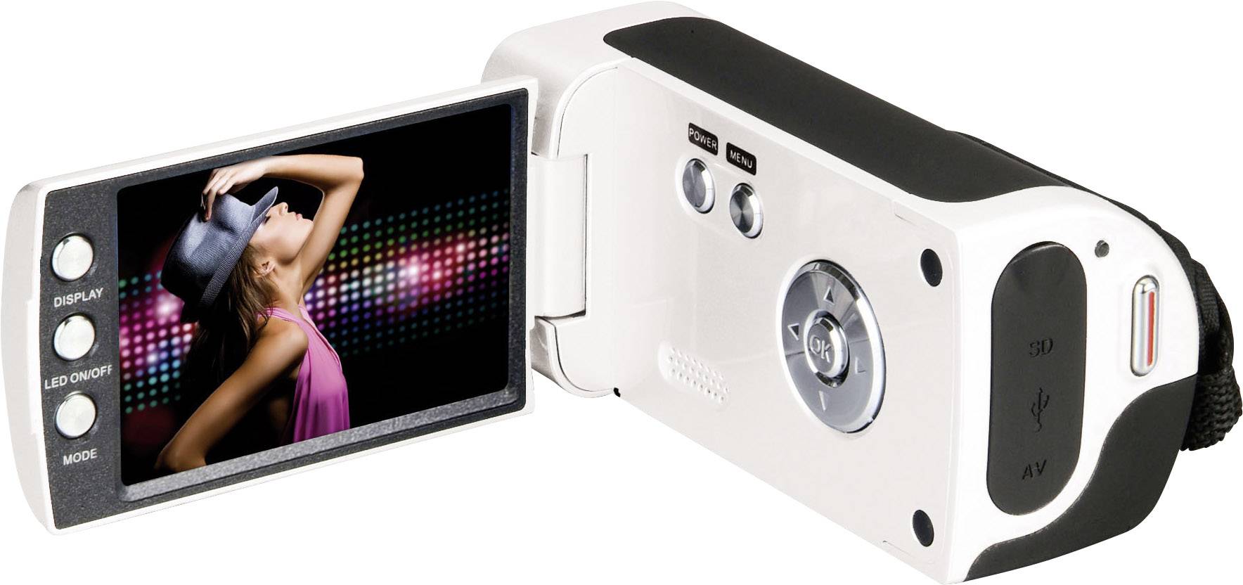 Easypix DVC-5227-W Camcorder 6.9cm 2.7 Zoll 5 Megapixel Weiß