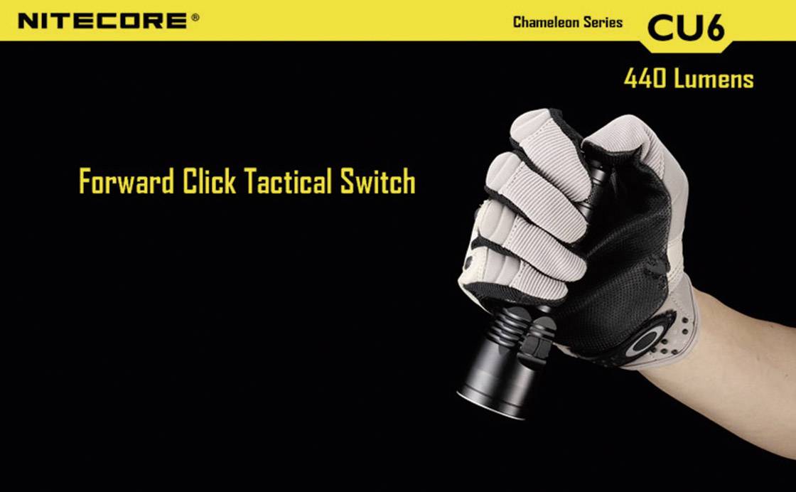 NiteCore CU6 Chameleon LED Taschenlampe batteriebetrieben 440lm 400h 138g