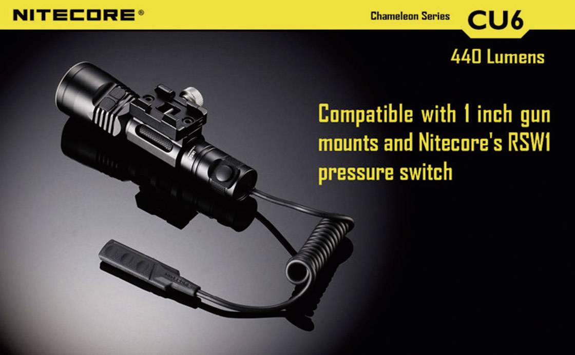 NiteCore CU6 Chameleon LED Taschenlampe batteriebetrieben 440lm 400h 138g