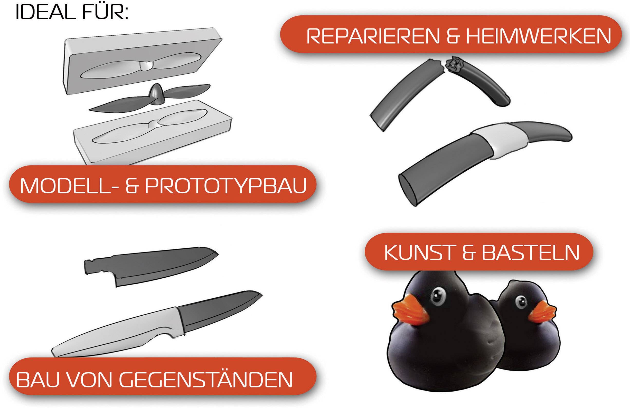 Gorilla Plastic HB100 Modellierperlen Weiß 250g