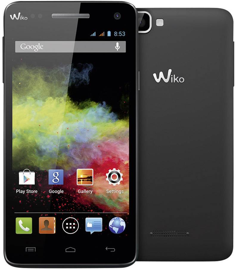 WIKO Rainbow Smartphone 4 GB 12.7 cm (5 Zoll) Schwarz Android™ 4.2.2 Dual-SIM