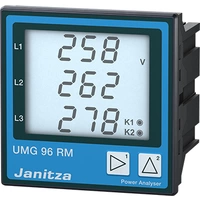 Janitza UMG 96RM-P L-N: 10-300 VAC, L-L: 18-520 VAC Janitza UMG 96RM-P L-N: 10-300 VAC, L-L: 18-520 VAC