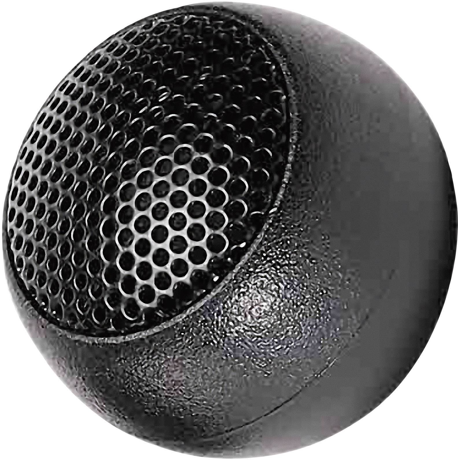 Runder, schwarzer Lautsprecher mit Wabenmuster auf der Vorderseite. Geeignet für die Audioausgabe in technischen Geräten.