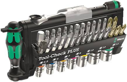 Wera Tool-Check Plus 05056490001 Bit-Set 39teilig Schlitz, Kreuzschlitz Phillips, Kreuzschlitz Pozi