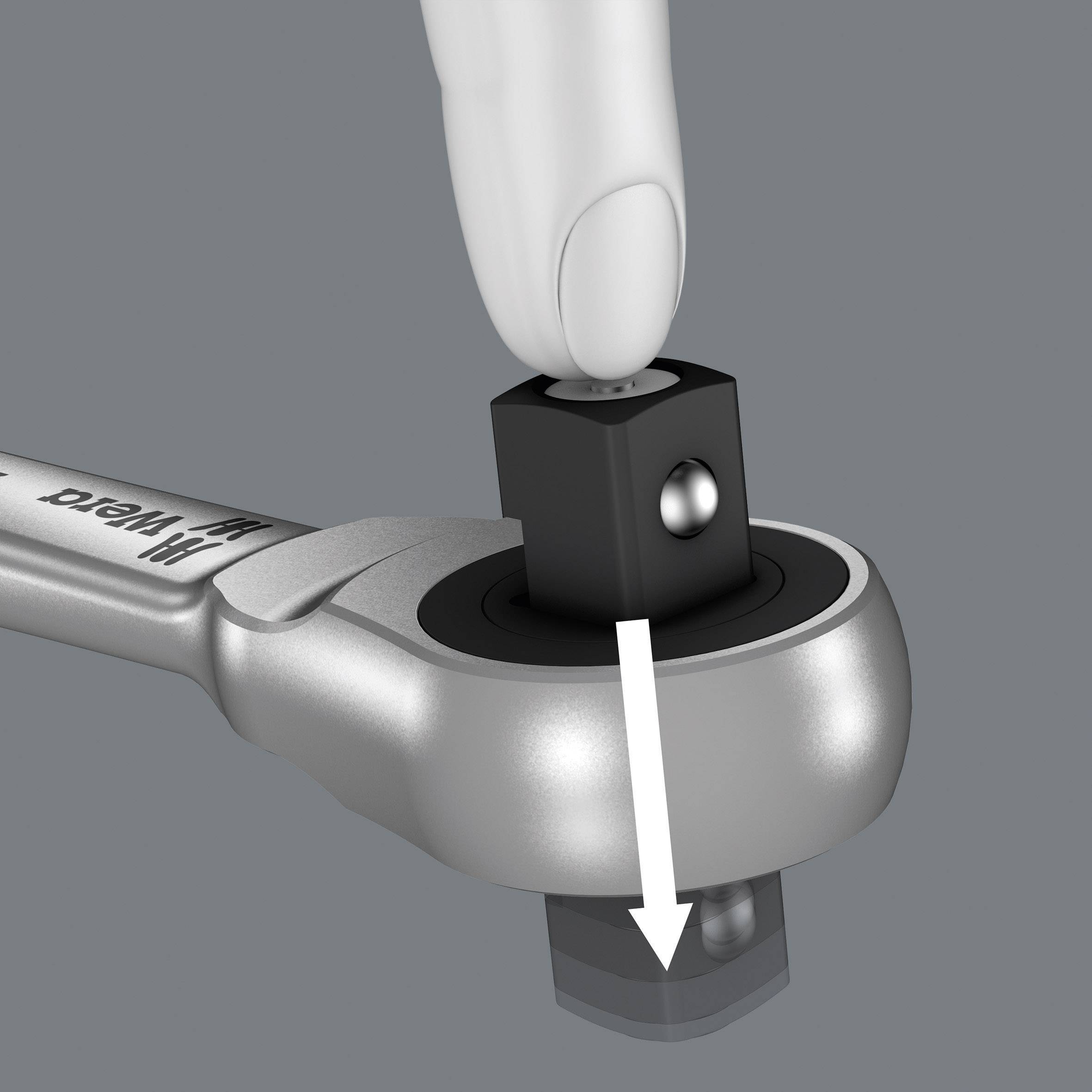 Wera Zyklop Metal 8003 A 05004003001 Umschaltknarre 1/4" (6.3 mm) 141 mm