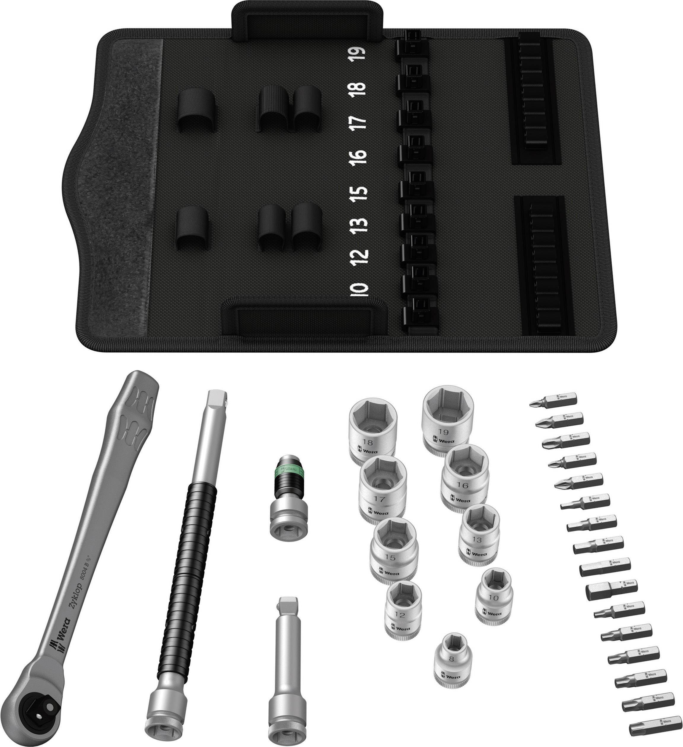 Wera Zyklop Metal 8100 SB 8 Steckschlüsselsatz metrisch 3/8" (10 mm) 29teilig 05004048001