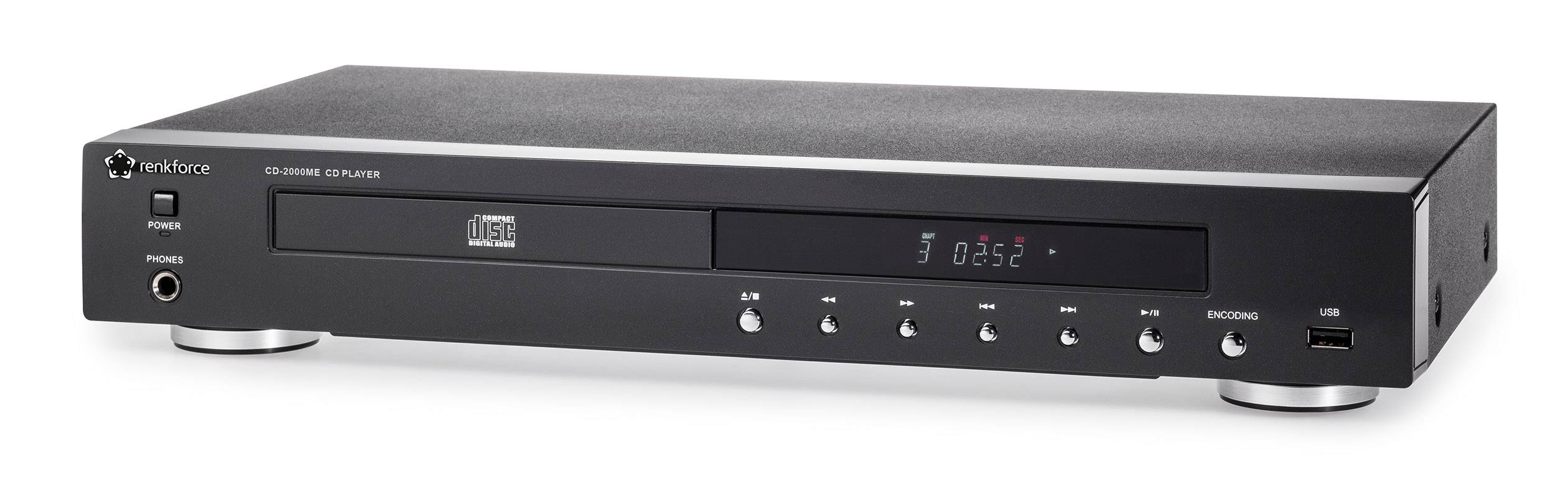 Renkforce CD-2000ME CD-Player Schwarz USB