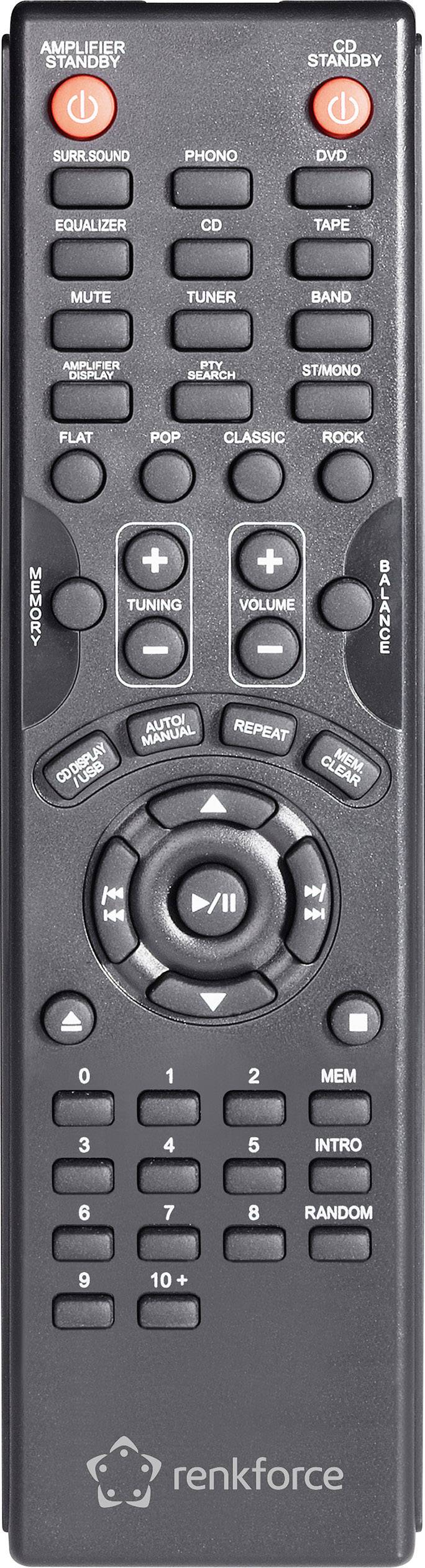 Renkforce CD-2000ME CD-Player Schwarz USB