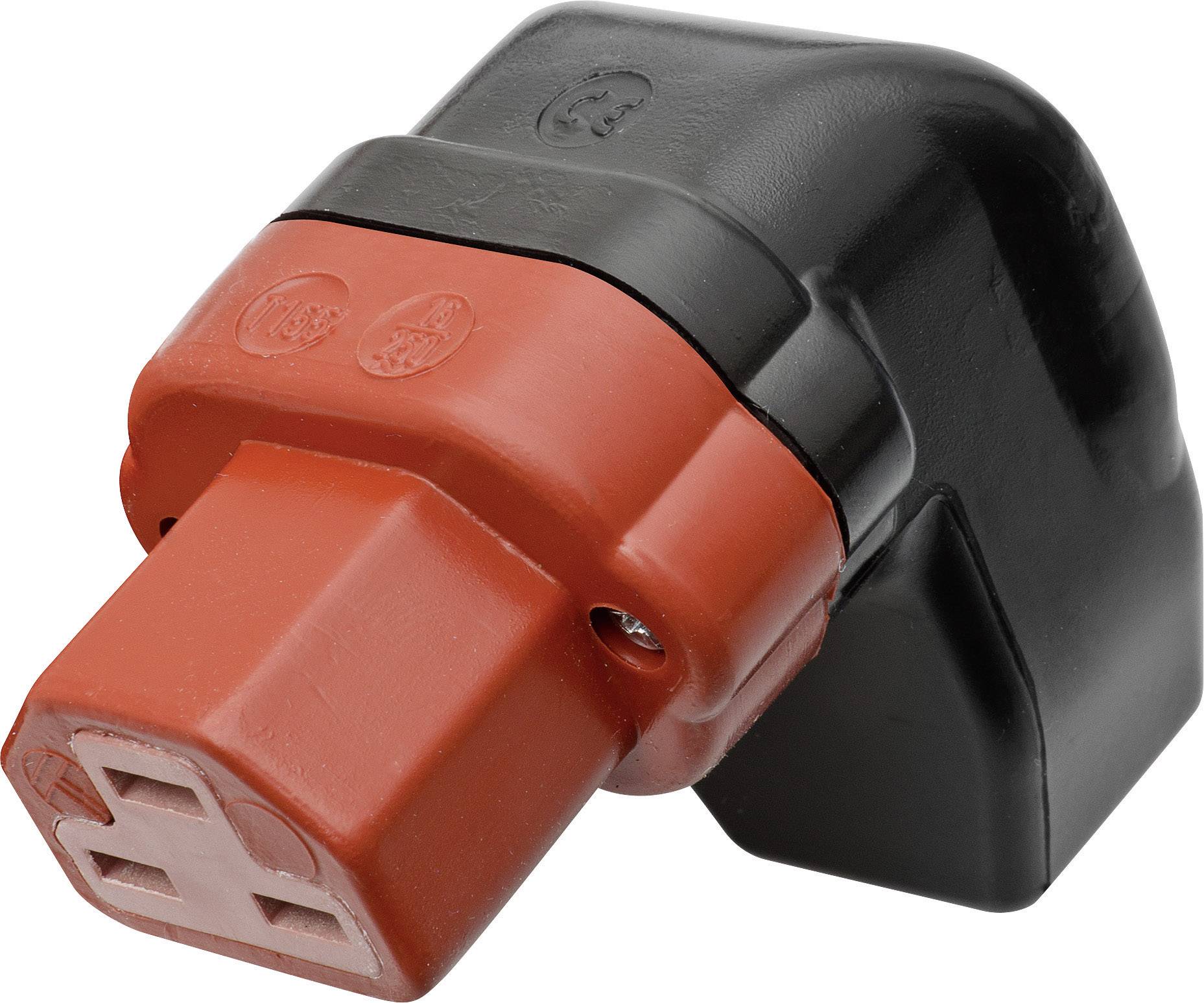 Kalthoff 444004 Warmgeräte-Steckverbinder 444 Buchse, gewinkelt Gesamtpolzahl: 2 + PE 16A Schwarz, Rot 1St.