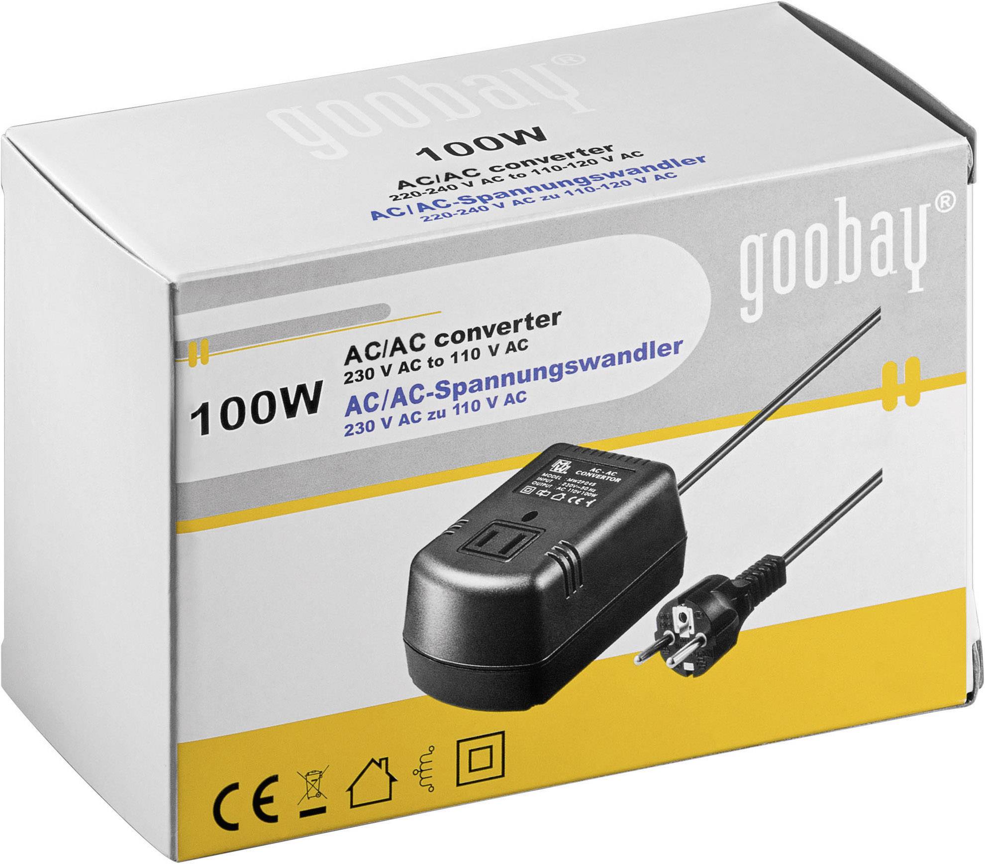 Goobay MW2P100 Vorschalttransformator  100 W 230 V/AC