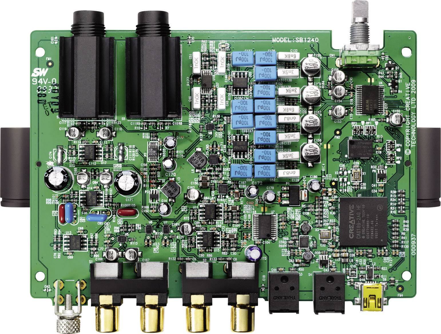 Sound Blaster SoundBlaster X-FI HD 2.1 Soundkarte, Extern Digitalausgang, externe Kopfhöreranschlüsse, externe Lautstärkenregelung