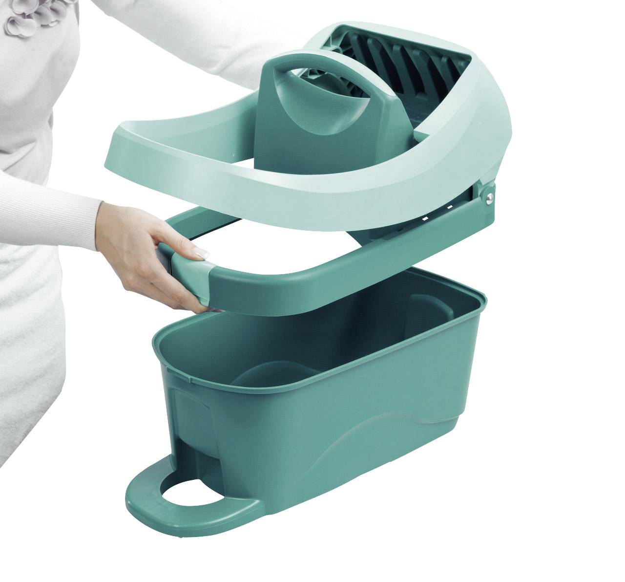 Leifheit 55076 Wischtuchpresse Profi mit Rollen Eimer 1 St.