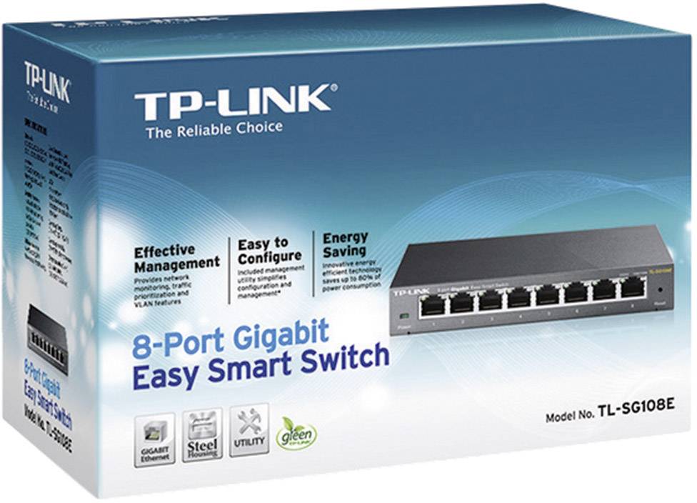 TP-LINK TL-SG108E Netzwerk Switch 8 Port 1 GBit/s