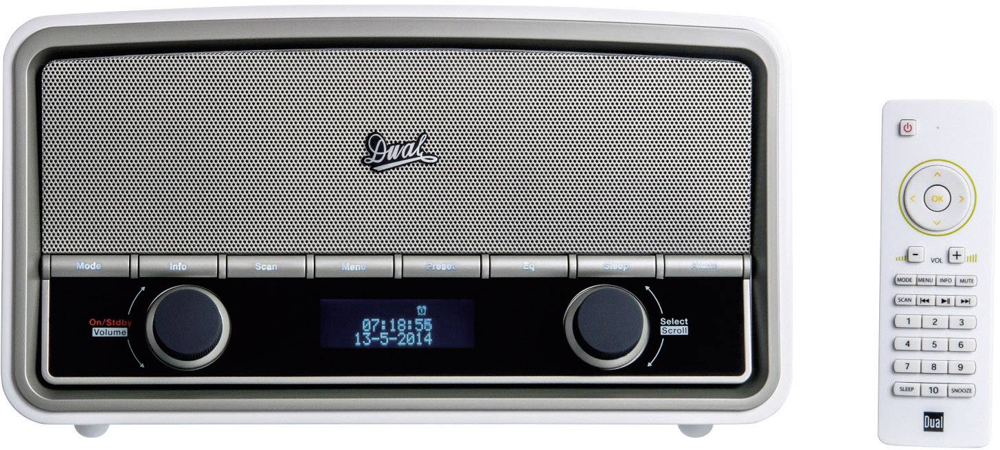 Dual NR 5 Tischradio DAB+, UKW AUX, Bluetooth® Weiß (glänzend)