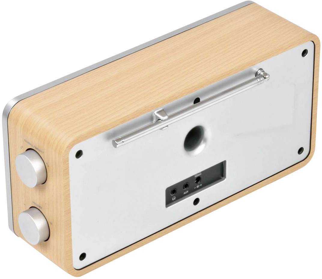 Dual IR 6S Internet Tischradio DAB+, UKW AUX, Internetradio Spotify Holz, Schwarz