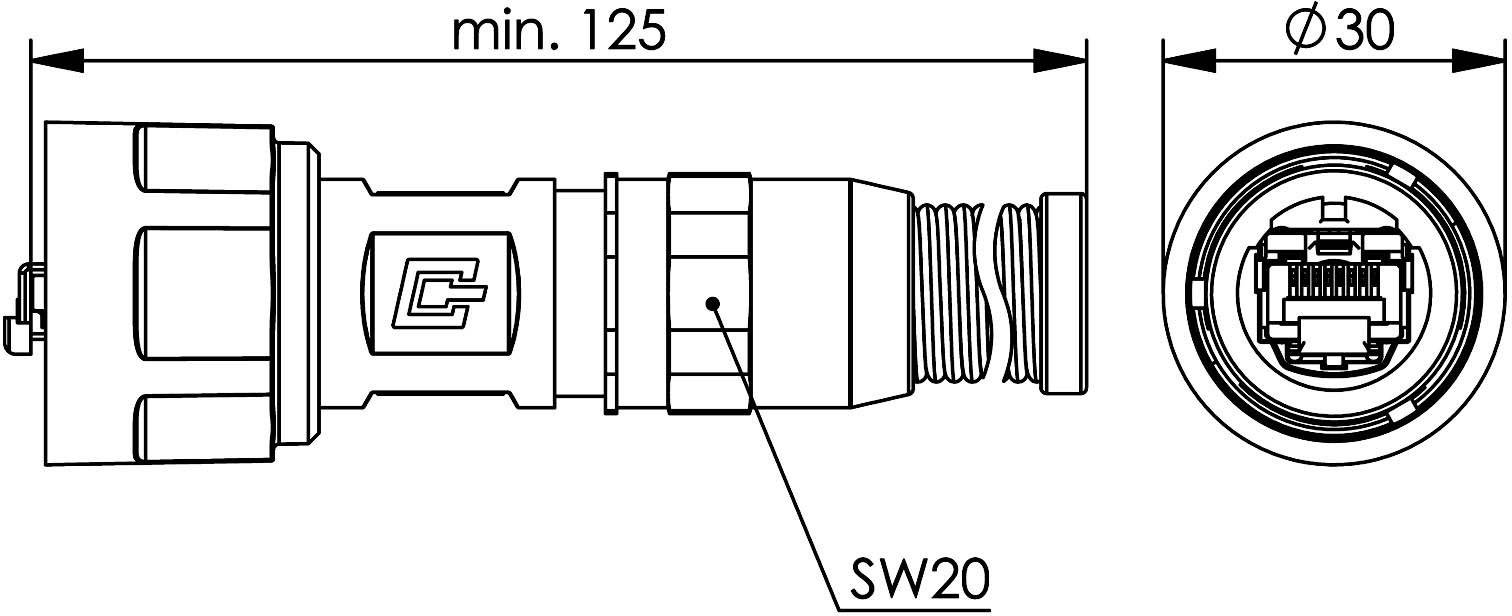 Telegärtner J80026A0006 STX V1 RJ45-Steckerset Metall Variante 1 J80026A0006 Stecker, gerade Pole: 8P8C Metall