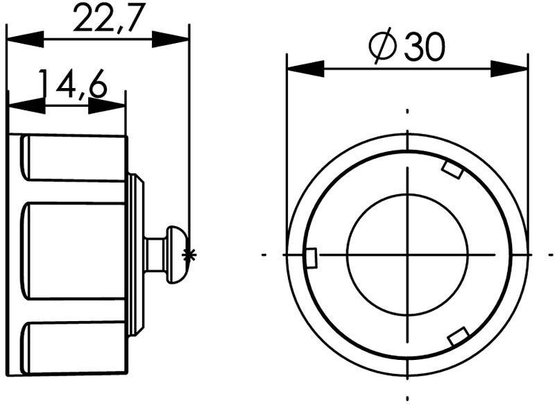 Telegärtner 100022773 STX V1 Staubschutzkappe für Flansche Variante 1 100022773 Schwarz 1St.