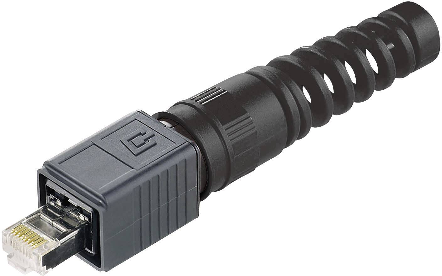 Telegärtner 100007464 RJ45-Steckerset Variante 4 100007464 Stecker, gerade Pole: 8P8C Schwarz 1St.