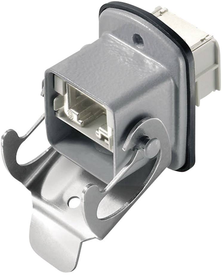 Telegärtner 100007421 STX V5 RJ45-Flanschset Variante 5 100007421 Kupplung, Einbau Pole: 8P8C Aluminium 1St.