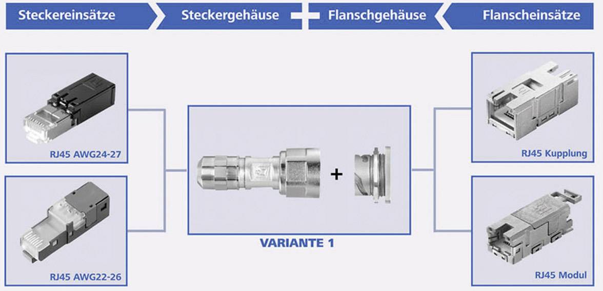 Telegärtner J80026A0012 STX V1 RJ45-Steckerset Kunststoff Variante 1 J80026A0012 Stecker, gerade Pole: 8P8C Schwarz