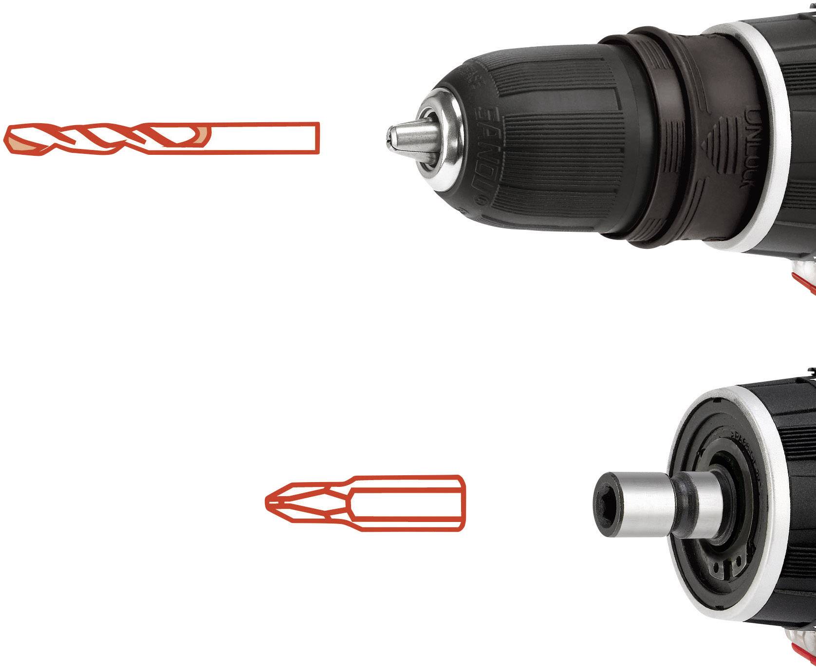 Einhell TE-CD 12 X-Li 4513603 Akku-Bohrschrauber 12 V 1.3 Ah Li-Ion inkl. 2. Akku, mit Zubehör, inkl. Koffer