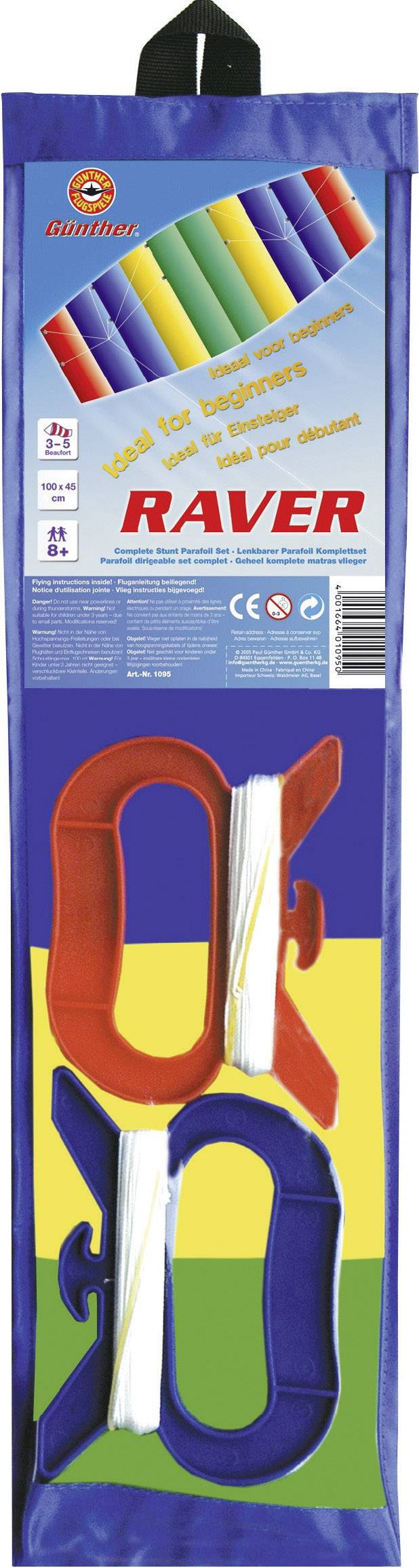 Günther Flugspiele Zweileiner Lenkmatte Raver Spannweite (Details) 1000 mm Windstärken-Eignung 2 - 4 bft