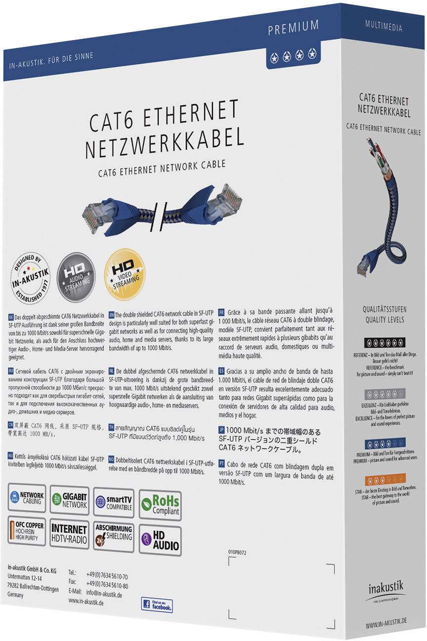 in-akustik Premium - Netzwerkkabel - RJ-45 (M)