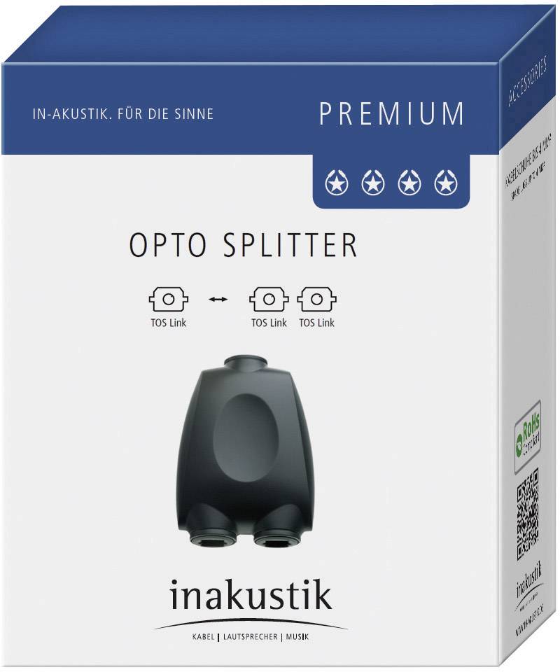 Inakustik 2 Port Toslink-Splitter Schwarz
