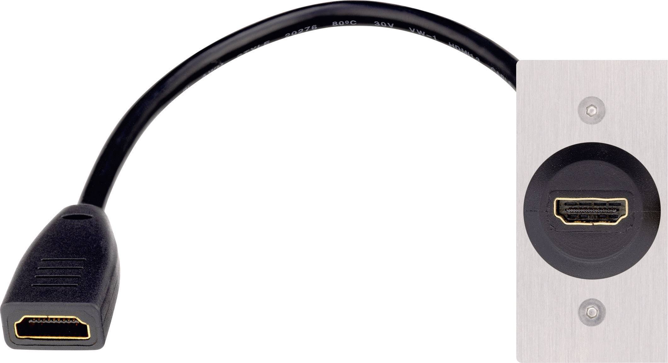 Inakustik 00980027256 HDMI Adapter [1x HDMI-Buchse - 1x HDMI-Buchse] Schwarz 25.00 cm