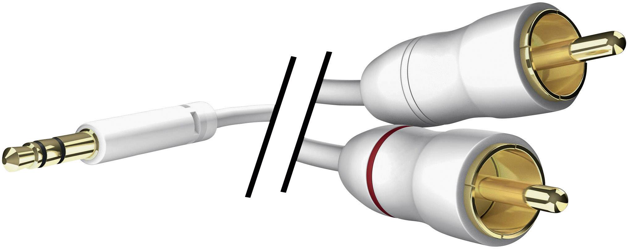 Inakustik 00310007 Cinch / Klinke Audio Anschlusskabel [2x Cinch-Stecker - 1x Klinkenstecker 3.5 mm