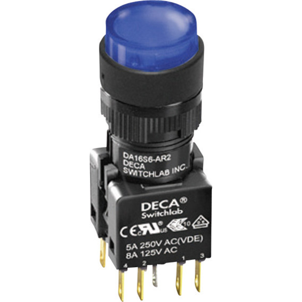 DECA ADA16S6-MR1-B2JB Drucktaster 250 V/AC 5A 1 x Aus/(Ein) IP65 tastend 1St.