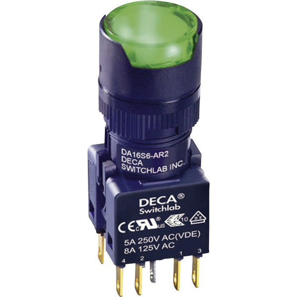 DECA ADA16S6-MR2-A2KG Drucktaster 250 V/AC 5A 2 x Aus/(Ein) IP65 tastend 1St.