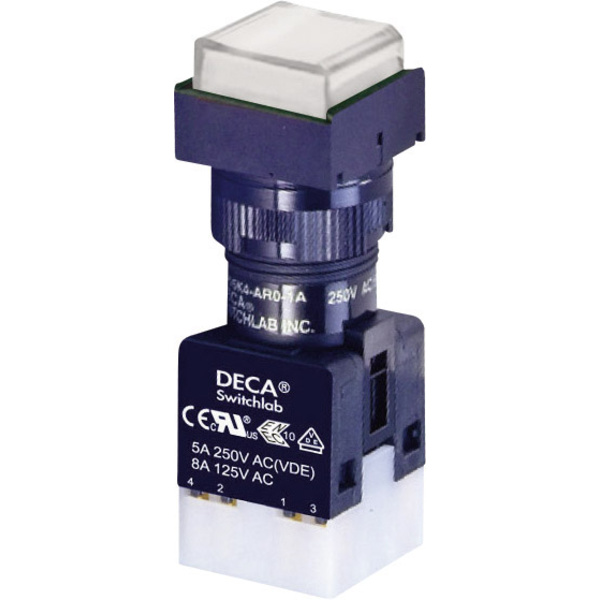 DECA ADA16S6-MS1-B2KW Drucktaster 250 V/AC 5A 1 x Aus/(Ein) tastend Weiß IP65 1St.