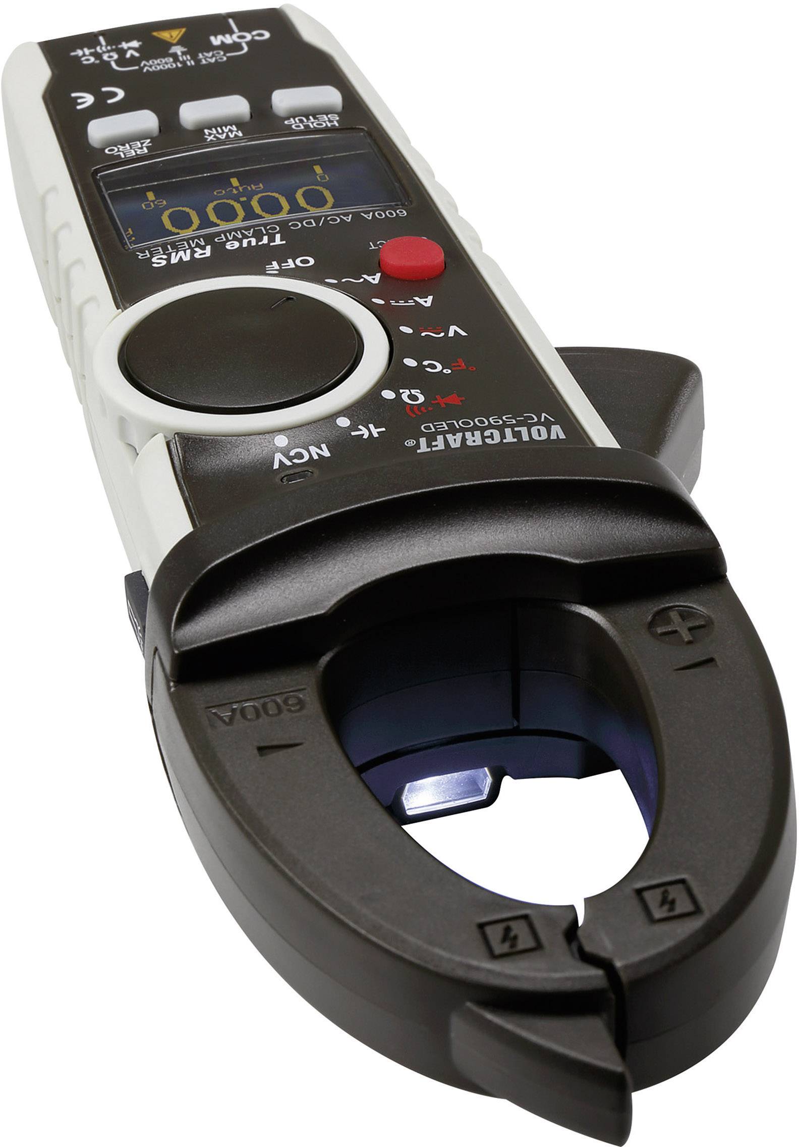 VOLTCRAFT VC-590OLED Stromzange digital OLED-Display CAT III 600 V, CAT II 1000V Anzeige (Counts): 6000