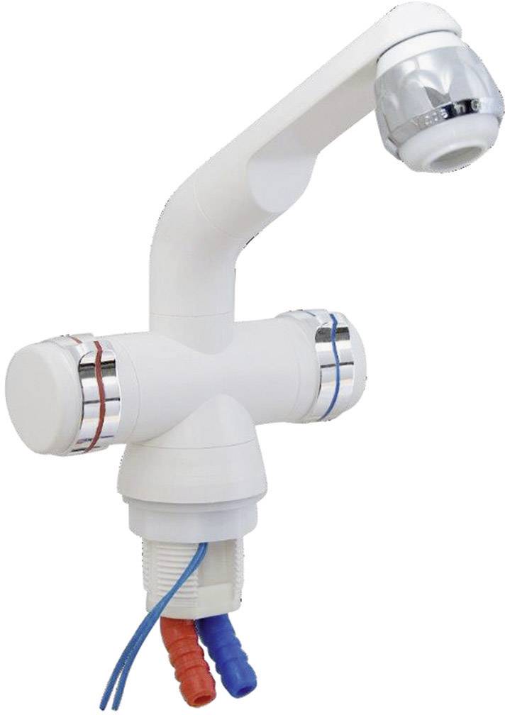 Barwig 4100-235 Zweigriff-Mischarmatur Schlauch-Anschluss 10 mm Weiß, Chrom