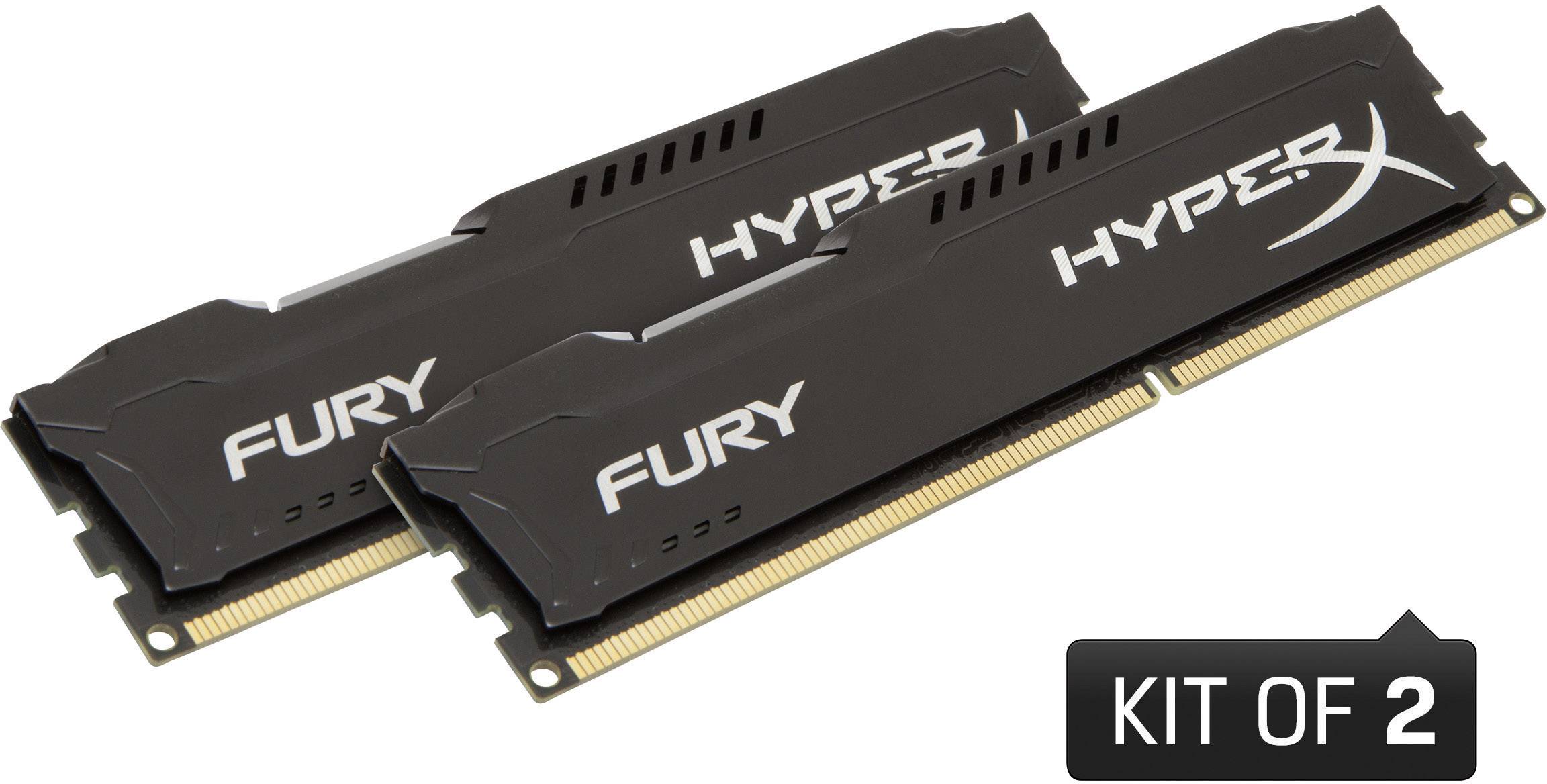 HyperX Fury PC-Arbeitsspeicher Kit DDR3 16 GB 2 x 8 GB Non-ECC 1866 MHz 240pin DIMM CL10 11-10-35 H