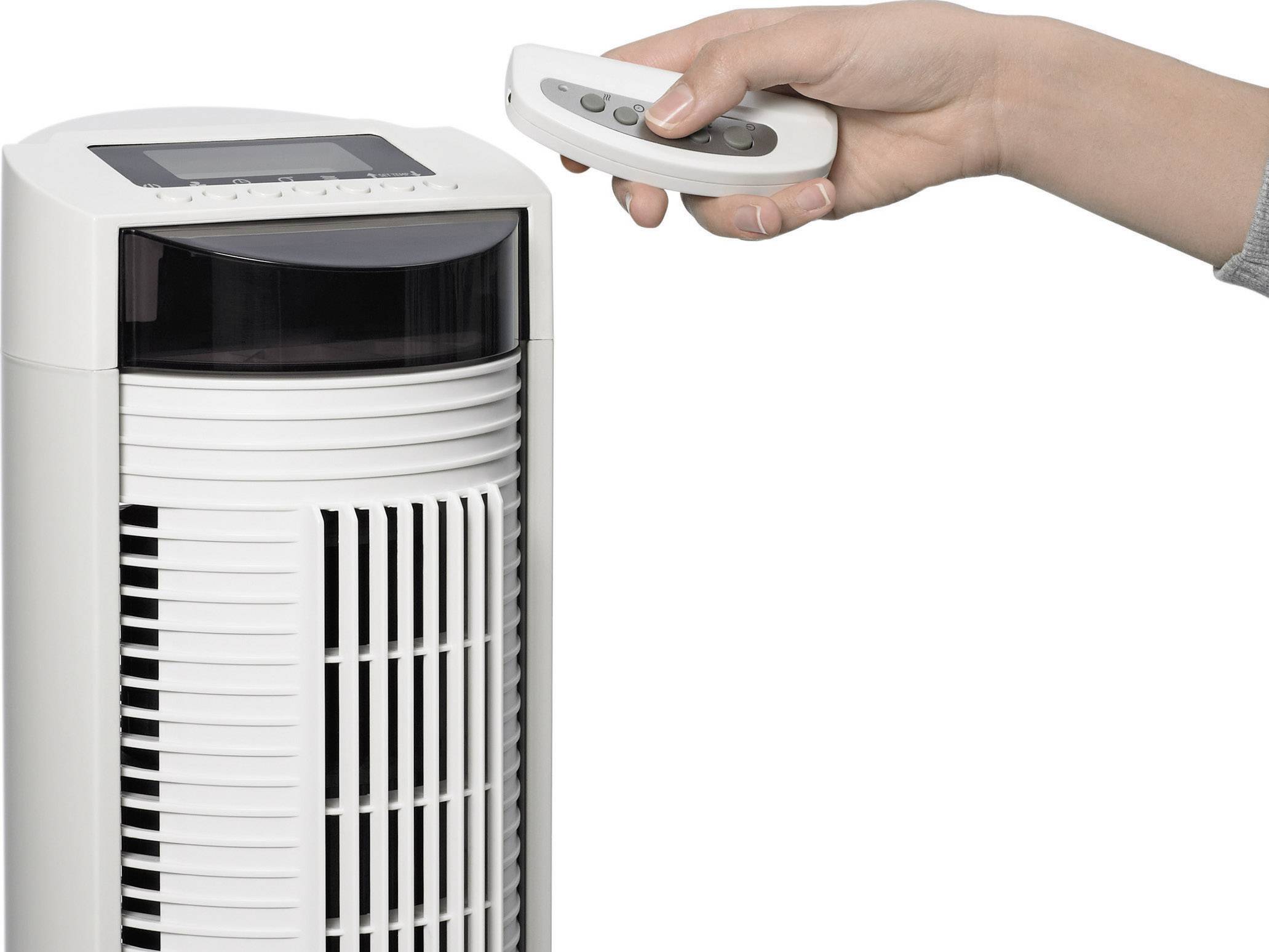 CasaFan AIROS BIG PIN II WE Turmventilator 40 W (B x H) 17.5 cm x 104.5 cm Weiß LED-Display, Oszillierend, Timer, mit Fernbedienung
