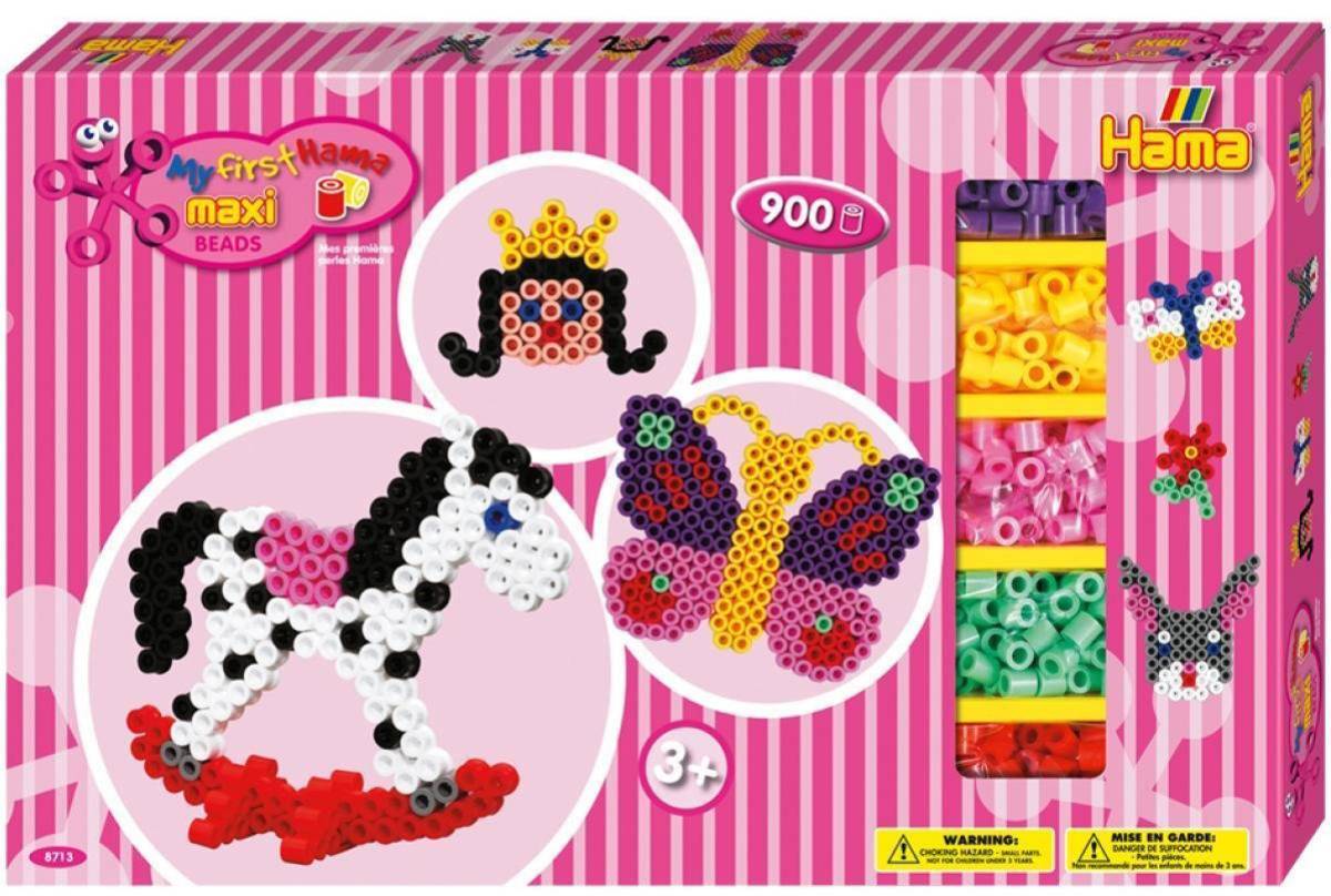 Vedes HAMA Bügelperlen Maxi - Gigantische Geschenkpackung pink - 2 Stiftplatten 8713