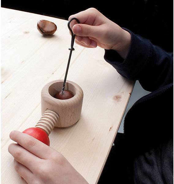 Vedes 4006094537749 Kastanienbohrer Bastel-Set Halter plus Bohrer