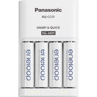 Panasonic BQ-CC55E Rundzellen-Ladegerät NiMH Micro (AAA), Mignon (AA) Panasonic BQ-CC55E Rundzellen-Ladegerät NiMH Micro (AAA), Mignon (AA)