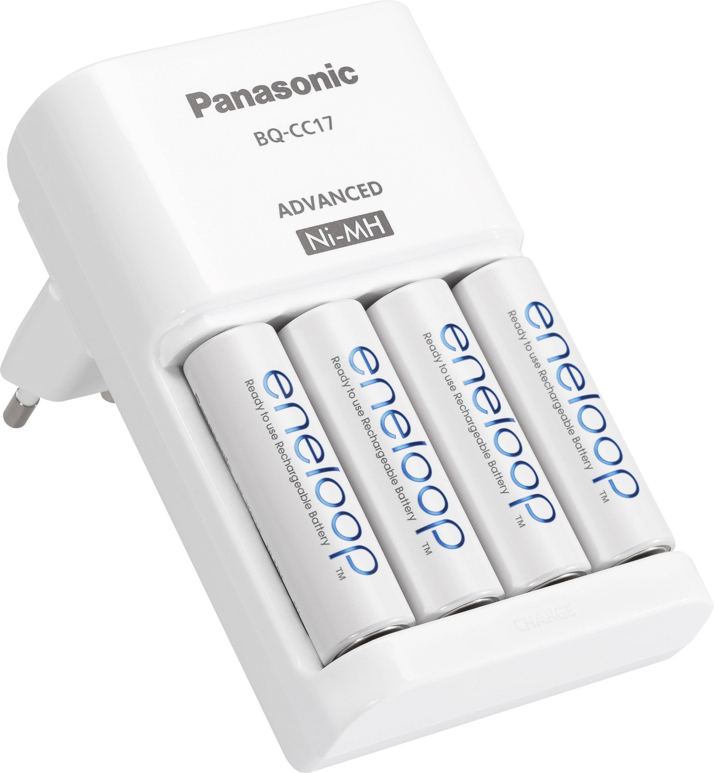 Panasonic eneloop chargeur BQ-CC17 + 4x AA Rundzellen-Ladegerät NiMH Micro (AAA), Mignon (AA)
