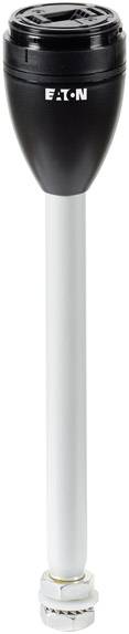 Langes, schwarzes Gerät mit der Aufschrift 'EATON', montiert auf einem weißen zylindrischen Sockel.