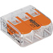 WAGO 221-413-1 221 Connector clip flexible: 0.14-4 mm² fixed: 0.2-4 mm² Number of pins (num): 3 Transparent, Orange