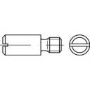 TOOLCRAFT 119072 Zapfenschrauben M4 8 mm Schlitz DIN 927 Stahl 100 St.