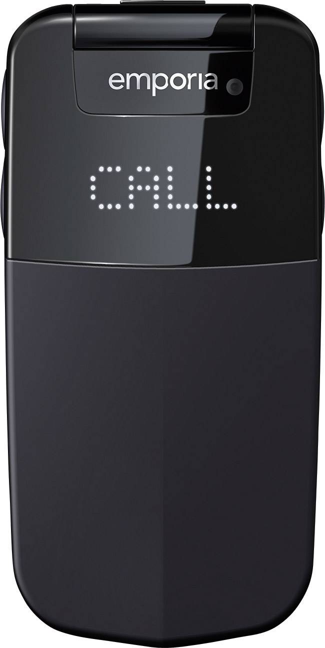 Emporia Glam Senioren-Klapp-Handy mit Ladestation, SOS Taste Schwarz