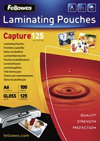 Fellowes Laminierfolie DIN A6 125 micron glänzend 100St.