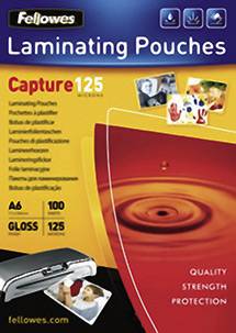 Fellowes Laminierfolie DIN A6 125 micron glänzend 100St.
